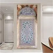 Door Stickers Creative Door Stickers Bedroom Sliding Door Living Room Door Refurbishment Retrofit Self-Adhesive Removable Decorative Stickers (Color : E, Size : 85x215cm)