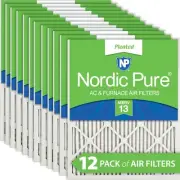 Nordic Pure 10x10x1 Pleated MERV 13 Air Filters 12 Pack