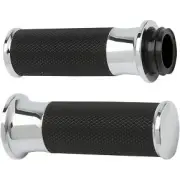 Arlen Ness 07-322 Chrome Fusion Smooth Hand Grips for Harley Electronic TBW
