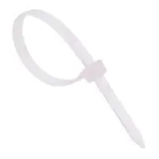 4.8mm x 160mm White Natural Zip Cable Tie - Pack of 100