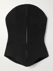 [MCQUEEN] MCQUEEN - Wool Bustier Top - Black - IT40 IT 40 Black