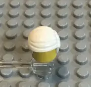 LEGO White Minifigure, Hair Short Combed Sideways Part Left