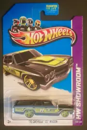 HOT WHEELS '70 Chevelle SS Wagon "Mooneyes" 2013 Very Rare Flat Black NIB