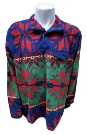 Polo Ralph Lauren Mens' Holiday Snowflake Fleece Pullover Multicolor Jacket XXL