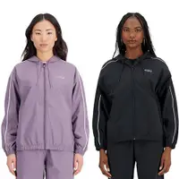 在飛比找ETMall東森購物網優惠-New Balance 女裝 連帽外套 尼龍 口袋 紫/黑【
