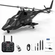 F02S RC Helicopter for Adult, 1/34 Scale 3D/6G 8CH High Precision Flybarless Remote Control Aircraft Model with Laser Radar & GPS Positioning,1 Battery