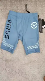 VIRUS Mens Compression Tempo Tech V2 Short Size Small, Provincial Delicate Blue