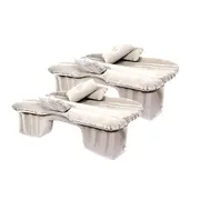 SOGA 2X Inflatable Car Mattress Portable Travel Camping Air Bed Rest Sleeping Bed Beige