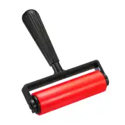 4.5 Inch Rubber Roller Brayer Tool for Art Craft Printmaking Ink Stamping Red