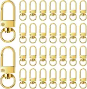 30 Pieces Lobster Claw Clasps Gold Swivel Snap Hooks, Metal Lobster Clasp Keycha