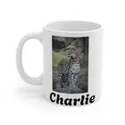 11oz White mug leopard design