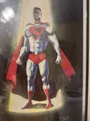 Original Art 11*17 Superman Kingdom Come By James Pascoe Color