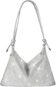 [AiNinXun] Evening Bags Women Rhinestone Clutch Bag Handbag Small Shoulder Bags Glitter Sparkly Bag Ladies Sequin Crossbody Bag Diamante Clutch Bag For Weddings Evening Prom Party