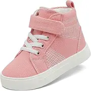 [Nihaoya] Kids Sneakers High Top Toddler Boys' Running Shoes Baby Walking Shoes with Sequin Girls Fashion Canvas Footwear