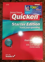 Quicken (Personal Finances) 2008 Starter Edition by Intuit CD-ROM Windows NOS