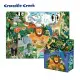 【美國Crocodile Creek】造型小屋拼圖24片-動物園