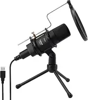 Condenser Streaming Microphone - Daffodil MCP200B - 3.5mm Aux Mini Hands-Free Microphone for Mobile Phone,PC, Camera, Laptop