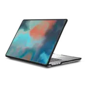 MacBook Pro 16-inch (M1 - M4) Impact Case Peach and Blue Turquoise Marble Abstract