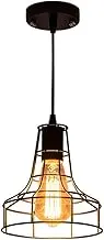 Creative Iron Cage Chandelier, E27 Single Head Small Hanging Light, Ceiling Pendant Lamp, Cafe Bar Decoration Lighting Fixture, Adjustable Height