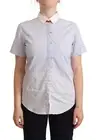 AGLINI Chic Light Blue Polished Cotton Polo Women's Top Authentic