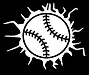 Baseball Cracked Window Sticker - 5" Decal {White}- Baseball Player Sticker, Softball, Pitcher, Catcher, 1B, Home Run, Baseball Sticker SIX778W