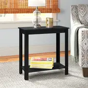 Farmhouse Bedside End Table Sofa Side Table with Storage Shelf Telephone Table