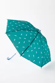 [Cotton On Kids] Cotton On Kids - Kids Rainy Day Umbrella - Varsity green/dawn blue dinos SOLID VARSITY GREEN/DAWN BLUE DINOS