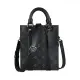 【Louis Vuitton 路易威登】LV Sac Plat Mini灰色LV字LOGO復古帆布開口式手提/斜背包(男款/迷你/炭黑)