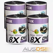 400 X Ritek DVD blank disc media - Printable DVD-R discs matt - 8X burn