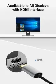 Inateck Type C to HDMI Cable 1.8m USB C Adapter 4K 60Hz Aluminium Split & Extend