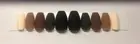 Matte black and brown tones press on nails