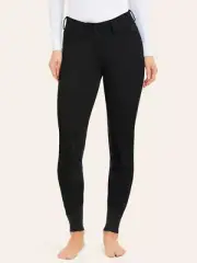 R.J. Classics Gracie Mid Rise Front Zip Breeches - Black