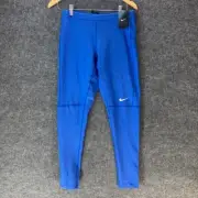 New Nike Dri-FIT Running Tights Mens L Blue Athletic Compression Leggings
