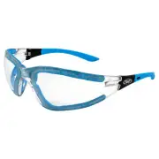 Global Vision Ruthless Women's Padded Motorcycle Sunglasses Blue w/ Clear Lens