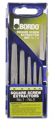 Bordo 9904-S1 - Square Screw Extractor Set 1-5