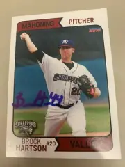 Brock Hartson 2015 Signed Mahoning Valley Scrappers Team Card