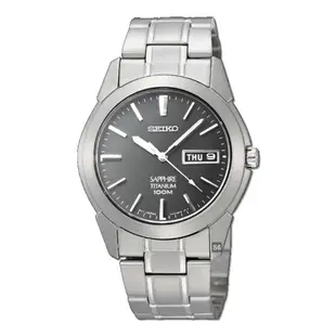 SEIKO 精工 CS系列/鈦合金武士時尚碳黑面腕錶37㎜ SK004(SGG731P1/7N43-0AS0D)