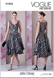 Vogue Patterns V1935B5 Misses' Dress by Julio Cesar B5(8-10-12-14-16)