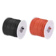 28 Gauge Silicone Wire 28AWG High Temp Wire Spool Black/Red 75m/246ft 2pcs