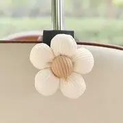 Cartoon Car Hook White Flower - One Size