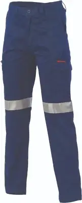 DNC Digga Cool Breeze Cargo Work Pants 3M Scotchlite Reflective Tape Mid Weight