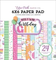 Echo Park - Make A Wish Birthday Girl - 6x6 Paper Pad 24 Double-sided Sheets