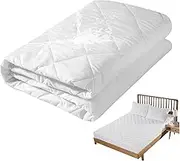 Mattress Topper, 90x200+35cm Waterproof Mattress Cover Machine Washable Elastic Mattress Protector Quilted Fitted Mattress Pad for Bedding