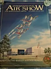 1996 International Air Show Poster TX Convair General Dynamics Lockheed Museum