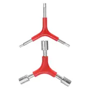 Y-Shaped 3 Way Wrench Set Y-Type Inner Hex Spanner Bike Y Socket Wrench, Red