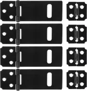 4 Pcs Hasp Latch Stainless Steel Padlock Latch 3 Inch Black Hasp Lock Latches Lo