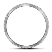 14k White Gold Round Diamond Hoop Earrings 1/2 Cttw