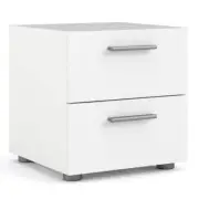Tvilum Nightstand 15.75" W X 16.65" H, 2-Drawer Particle Board Material In White