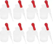 TOPPERFUN 10pcs 60 Clear Glass Dropper Bottles for Essential Oils Transparent Multipurpose Containers for Liquids Accurate Dispensing for DIY Reagents Cosmetics and Hair Oils
