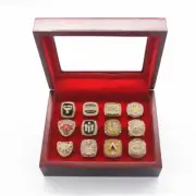 Michael Jordan And Kobe Bryant 12 Championship Ring Set In Display Box